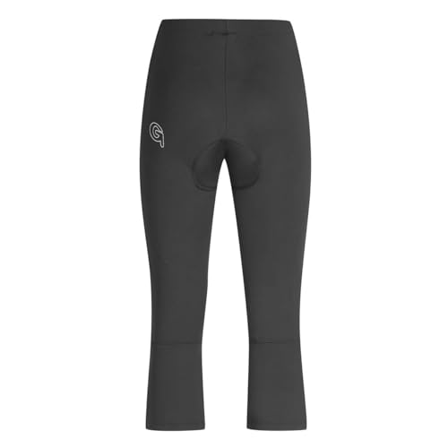 Gonso Jane, Damen Fahrradhose 3/4, Radtight mit Dry Up Air Sitzpolster, Hohe Bewegungselastizität und Komfortbund, Enganliegende Passform, Schwarz, Gr. 44 im Sale