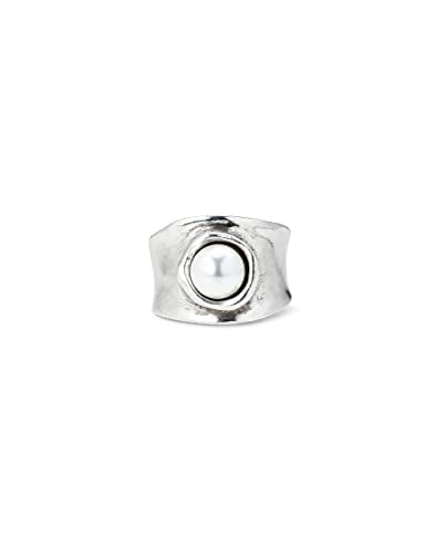 UNOde50 Ring aus Metall, beschichtet mit Sterlingsilber und Perlenkristall im Sale