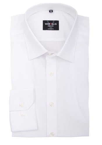 MARVELIS Body Fit Shirt Extra Long Sleeve Poplin White AL 69, White, 43 on Sale