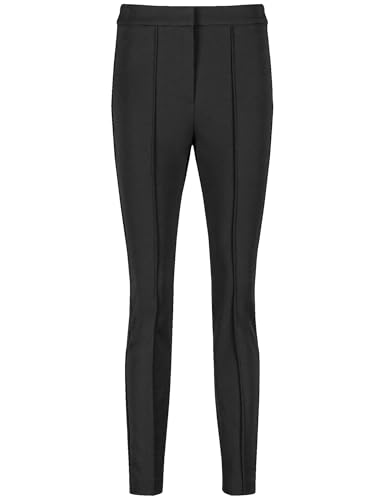 Taifun Damen Stretchhose Skinny unifarben leicht verkürztes Bein Schwarz 36 im Sale