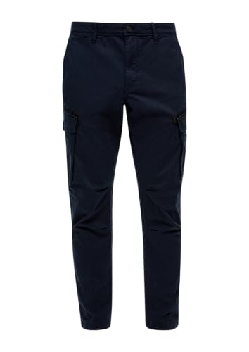s.Oliver Cargohose mit Garment Dye und Straight Leg Navy 29/32 im Sale