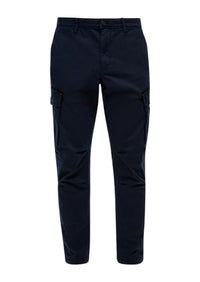Thumbnail for s.Oliver Cargohose mit Garment Dye und Straight Leg Navy 29/32 im Sale