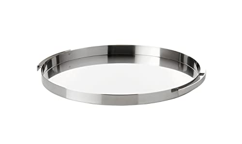 Stelton Arne Jacobsen Serviertablett aus Edelstahl, Design: Cylinda Line, W:38,7 CM L:41,5 CM H:4 C im Sale