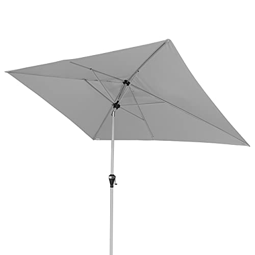 Doppler Active Auto Tilt 300x200 – Modern crank parasol – foldable – approx. 300x200 cm – light grey on sale