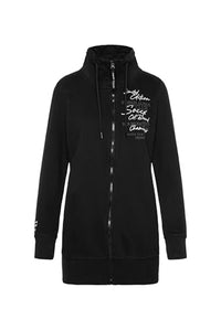 Thumbnail for SOCCX Damen Lange Sweatjacke mit hohem Kragen Black Xs im Sale