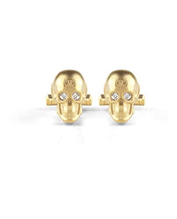 Thumbnail for Philipp Plein Herren Manschettenknöpfe Edelstahl IP Gold 3D Skull PJ9AA06CU im Sale