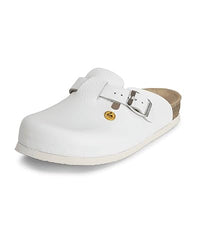 Thumbnail for VITAFORM ESD Clogs Damen und Herren Leder, ableitfähige Arbeitsschuhe für Medizin, Elektrotechnik oder Fabriken, Antistatische Schuhe mit guter Passform, rutschfeste Eva Sohle, Weiß 45 im Sale