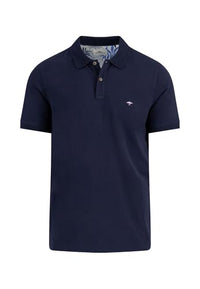 Thumbnail for FYNCH-HATTON cotton polo shirt with colored logo detail Navy/ on sale