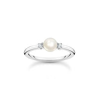 Thumbnail for THOMAS SABO Damen Ring Perle mit weißen Steinen 925 Sterlingsilber TR2370-167-14 im Sale