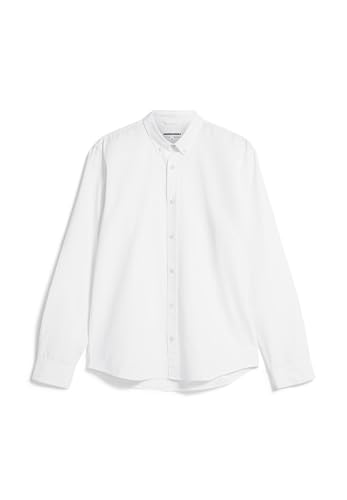 ARMEDANGELS Men's Organic Cotton Shirt QUAASA Regular Fit White on Sale