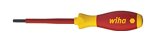 Wiha Schraubendreher SoftFinish electric slimFix TORX (36536) T10 x 100 mm für tiefliegende Schrauben, ergonomischer Griff für kraftvolles Drehen, Allrounder für Elektriker, VDE-geprüft, stückgeprüft im Sale