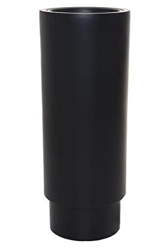 VIVANNO flowerpot planter made of fiberglass in matte black - Escada, 90x35 cm - Ideal for indoor &amp; outdoor use on sale