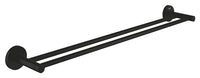 Thumbnail for GROHE Double Towel Bar Start-Doppel-Badetuchhalter (für 2 große Handtücher, 65cm breit (Bohrabstand 60cm), verdeckte Befestigung, zum Bohren), schwarz, 412032430, Matte Black im Sale
