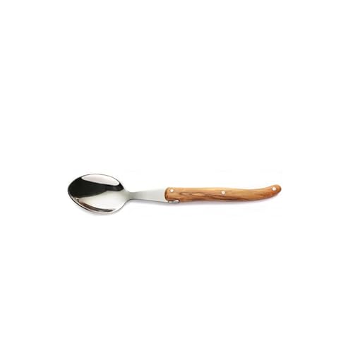 LAGUIOLE Olive Wood Teaspoon, Handmade - Excellence 1st Choice. Authentic Laguiole. Homemade Cutlery. France