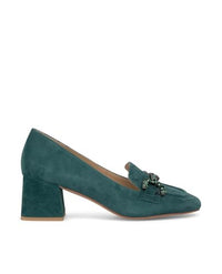 Thumbnail for Alma en Pena. Women's leather block heel, green, EU on sale