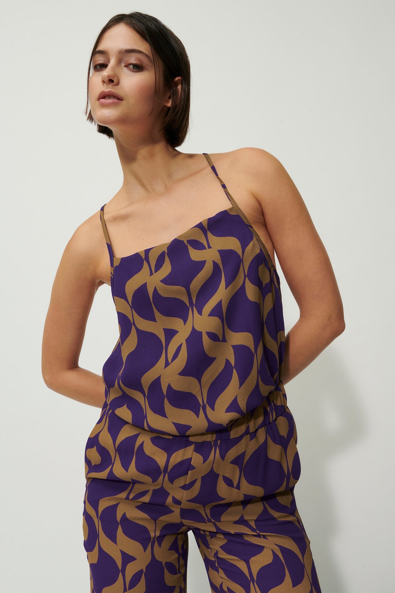 Luisa Cerano tapestry print top on sale
