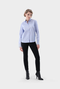 Thumbnail for Van Laack striped poplin blouse with back pleats on sale