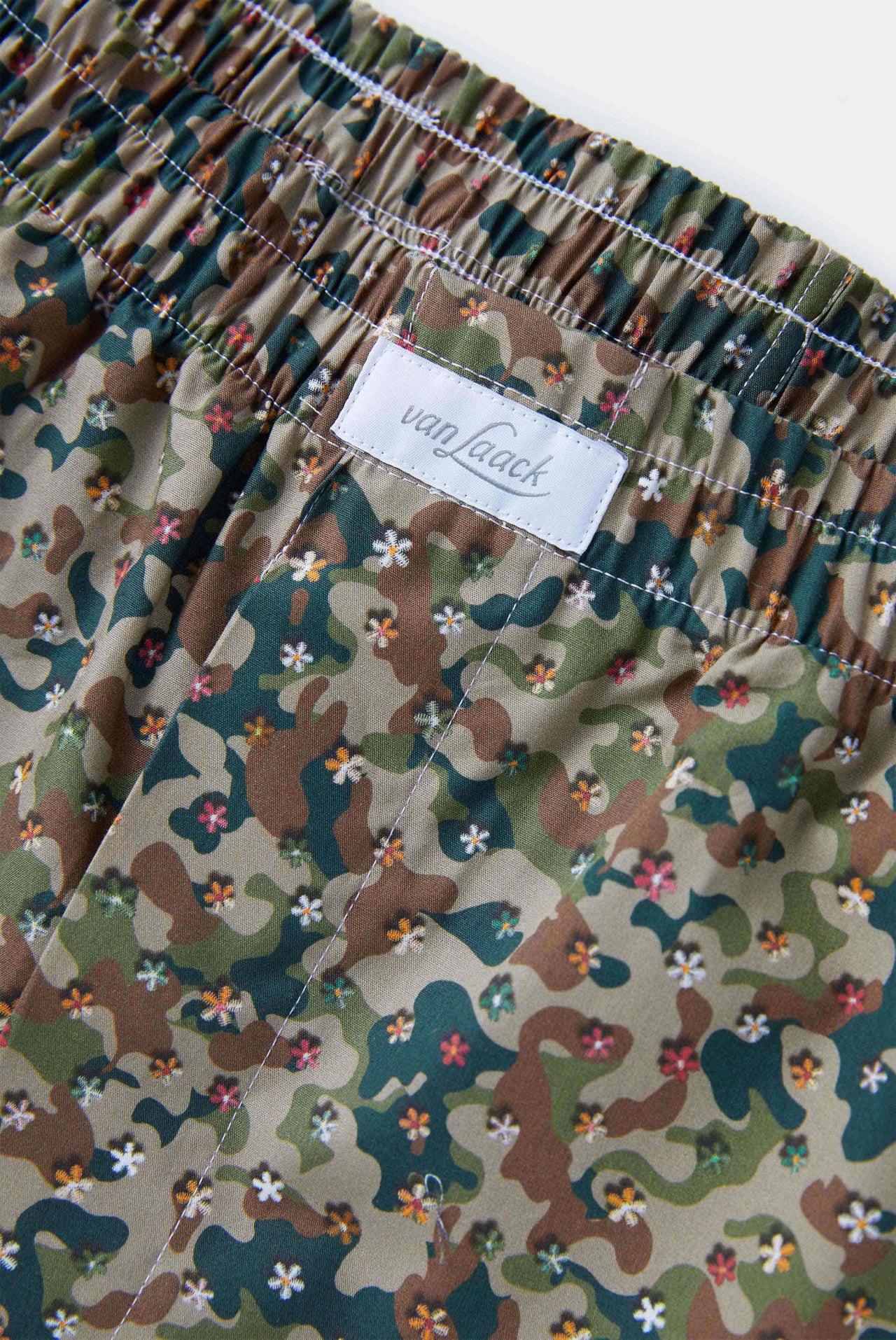 Van Laack Comfortable Boxer Shorts with Camouflage Green on Sale