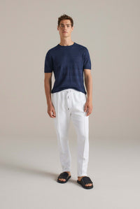 Thumbnail for Van Laack Summery T-shirt made of linen with a striped pattern in dark blue on sale