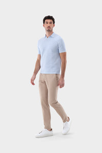 Thumbnail for Van Laack V-neck polo with retro structure and contrast collar on sale