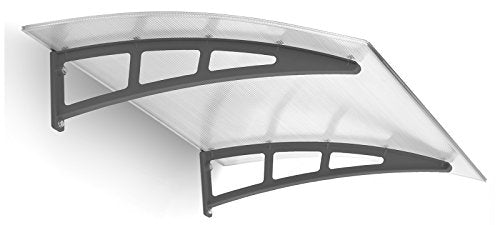 Schulte Pultbogenvordach Twinline, 138x95 cm, 10 mm Polycarbonat-Hohlkammerplatte Klar, Kunststoff Halterungen anthrazit, Haustür-Vordach Überdachung, EP1220-30-30 im Sale