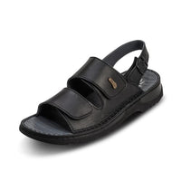 Thumbnail for VITAFORM Herren Pantolette Sandale Handgenäht Echt Softnappaleder Mit Reflexzonenfußbett Weite H (Schwarz, Numeric_46) im Sale