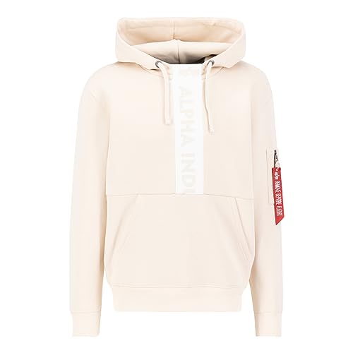 Alpha Industries Front Print Hoody Kapuzensweat für Herren Jet Stream White im Sale
