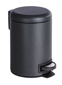 Thumbnail for WENKO Leman pedal bin, 3 liters, with removable insert, made of painted steel, 17 x 25 x 22.5 cm, matte black on sale