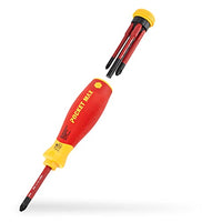 Thumbnail for Wiha Schraubendreher Set gemischt PocketMax electric 4-tlg. mit verstaubarem Bit (45296) I Schraubenzieher Satz mit Magazin aus slimBits für Elektriker I Schlitz / Kreuzschlitz / Plusminus im Sale