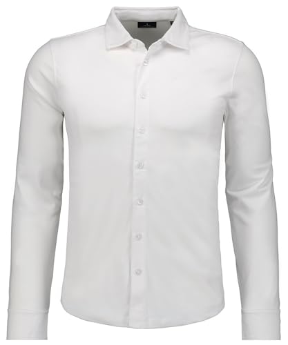 RAGMAN Herren Jersey Hemd mit Kentkragen S, Weiss-006 im Sale