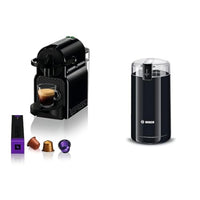 Thumbnail for Nespresso De'Longhi EN 80.B Inissia, Hochdruckpumpe, Energiesparfunktion, kompaktes Design, 1260W, 32 x 12 x 23 cm, Dunkle Schwarz & Bosch Hausgeräte TSM6A013B Kaffeemühle, Schwarz im Sale