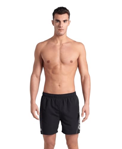 arena Fundamentals Logo Herren Strand- und Pool-Boxershorts, Herren Badeshorts aus weichem, recyceltem und schnell trocknendem Material, Strand-Boxershorts mit Netz-Innenslip im Sale