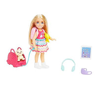 Thumbnail for Barbie-Spielzeug, Chelsea-Puppe und Accessoires, Reiseset mit Hündchen und 6 Teilen, einschließlich Hundetragekorb, HJY17 im Sale