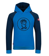 Thumbnail for Trollkids Kinder Stavanger Hoodie Kapuzen Pullover, Marineblau/Mittelblau, im Sale