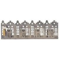 Thumbnail for IB Laursen Kerzenhalter HAUSFASSADE Grau für 4 Kerzen 19 cm Kerzenständer im Sale