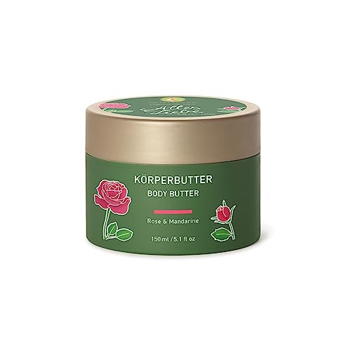 PRIMAVERA Alles Liebe Körperbutter 150 ml – Naturkosmetik, Bodylotion, Body Butter – Rose, Mandarinen Duft – pflegt und nährt die Haut – leicht rosafarbene Textur im Sale