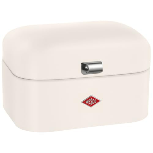 WESCO Single Grandy bread bin in sand matt, powder-coated sheet steel, ventilation holes and sturdy handle on sale
