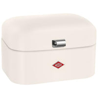 Thumbnail for WESCO Single Grandy bread bin in sand matt, powder-coated sheet steel, ventilation holes and sturdy handle on sale
