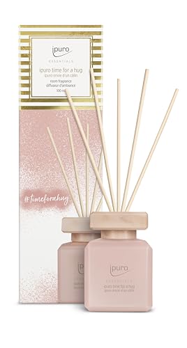 ipuro - Essentials Room Fragrance TIME FOR A HUG 100ml / Room Freshener with Vanilla Cookie, Orange, Red Fruits, Vanilla, Musk &amp; Sandalwood Fragrance Aroma/Diffuser with Sticks/Air Freshener for Home on Sale
