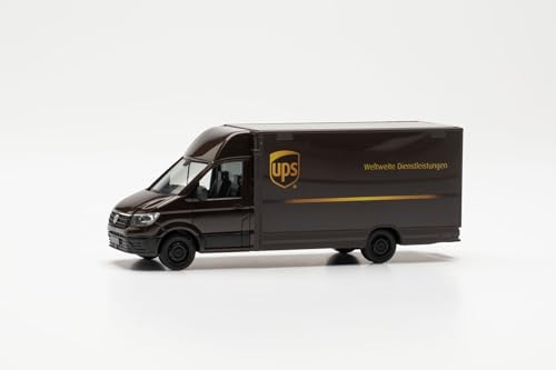 herpa Modellauto VW Crafter Paketverteilerfahrzeug UPS, Miniatur im Maßstab 1:87, Sammlerstück, Made in Germany, Modell aus Kunststoff im Sale