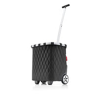 Thumbnail for reisenthel carrycruiser – Portable shopping trolley with sturdy aluminum frame, shoulder strap, and removable mesh inner pocket – Made of water-repellent material, color: rhombus black on sale