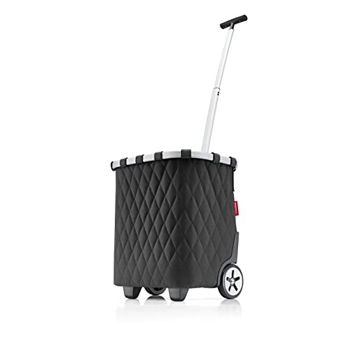 reisenthel carrycruiser Tragbarer Einkaufstrolley mit stabilem Aluminiumrahmen, Schultergurt und herausnehmbarer Netz-Innentasche Aus wasserabweisendem Material, Couleur:rhombus black im Sale