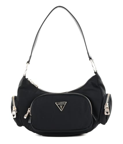 GUESS Damen Eco Gemma Shoulder Bag Umhängetasche, Schwarz im Sale