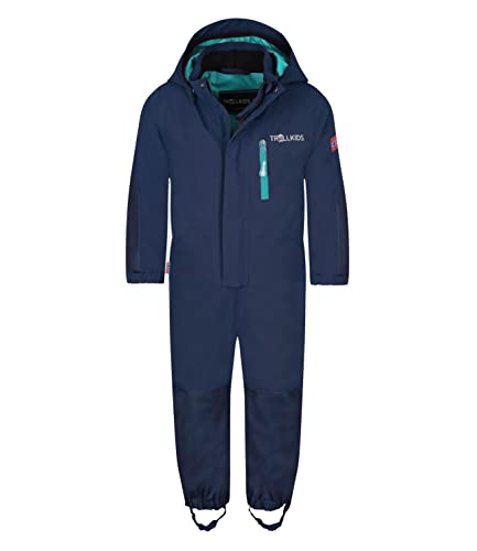Trollkids waterproof breathable children's overall Bergen, Mystic Blue/Teal, on sale