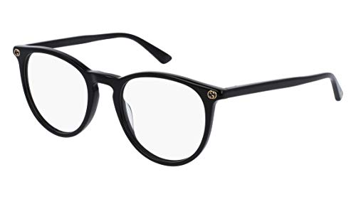 Gucci Eyeglass Frames GG00270-1-50 Round Eyeglass Frames 50, Black on Sale
