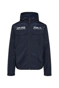 Thumbnail for Camp David Herren Windbreaker-Jacke mit Kapuze und Rückenprint Blue Navy im Sale