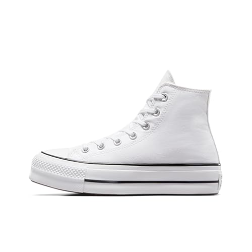 Converse Women's Ctas Lift Hi White/Black/White Sneakers, White, EU on sale