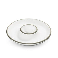 Thumbnail for GMUNDNER KERAMIK Egg cup smooth Diameter: 12 cm Grey rim Tableware, handmade in Austria on sale