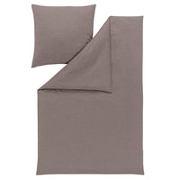 Thumbnail for ESTELLA Bettwäsche Takoma | Taupe | 135x200 + 80x80 cm | bügelfreie Interlock-Jersey-Qualität | pflegeleicht und trocknerfest | ideale Vier-Jahreszeiten-Bettwäscheset | 100% Baumwolle im Sale