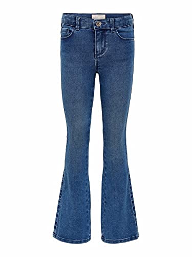 ONLY Girls Konroyal Life Reg Flared Pim504 Noos Jeans, Medium Blue Denim, 116 EU on sale